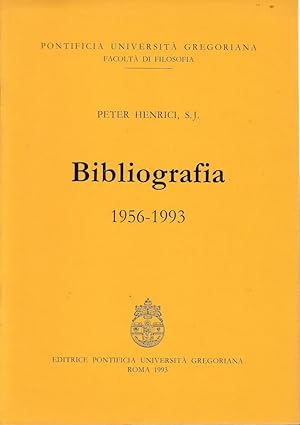 Imagen del vendedor de Bibliografia 1956-1993 a la venta por librisaggi