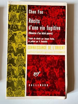 Imagen del vendedor de Rcits d'une Vie Fugitive (Mmoires d'un Lettr Pauvre) a la venta por Librairie Axel Benadi