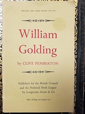 Imagen del vendedor de William Golding; Writers and Their Work: No. 210 a la venta por Uncharted Books