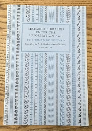 Seller image for Research Libraries Enter the Information Age for sale by Chaparral Books