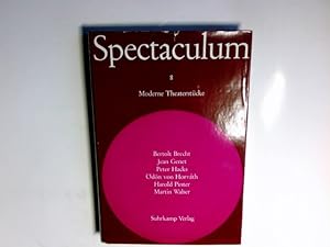 Imagen del vendedor de Spectaculum VIII sechs moderne Theaterstcke , Brecht, Genet, Hacks, Horvath, Pinter, Walser a la venta por Antiquariat Buchhandel Daniel Viertel