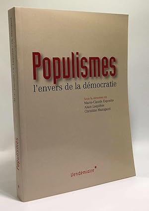 Bild des Verkufers fr Populismes : L'envers de la dmocratie zum Verkauf von crealivres