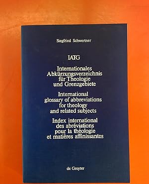 Seller image for IATG Internationales Abkrzungsverzeichnis fr Theologie und Grenzgebiete for sale by biblion2