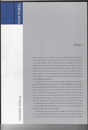 Seller image for Sehen. Illustrationen von Tomi Ungerer. Vontobel-Stiftung Schriftenreihe for sale by Versandantiquariat Boller