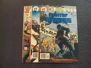 3 War Comic Books Fightin' Army #109, Fightin' Marines 134-135 Charlton Comics