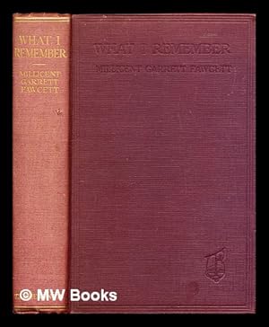 Seller image for What I remember for sale by MW Books Ltd.