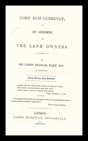Image du vendeur pour Corn and currency : in an address to the land owners mis en vente par MW Books Ltd.
