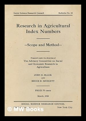 Image du vendeur pour Research in agricultural index numbers scope and method mis en vente par MW Books Ltd.