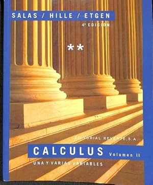 CALCULUS UNA Y VARIAS VARIABLES VOLUMEN IL