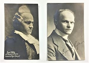 Zwei Porträtfotos des Opernsängers Egon Hefter.