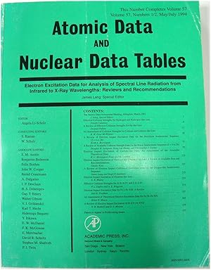 Bild des Verkufers fr Atomic Data and Nuclear Data Tables - Electron Excitation Data for Analysis of Spectral Line Radiation from Infrared to X-Ray Wavelengths: Reviews and Recommendations zum Verkauf von PsychoBabel & Skoob Books