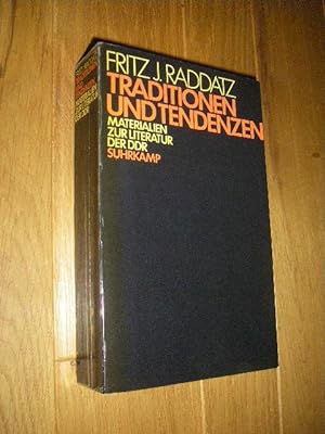 Bild des Verkufers fr Traditionen und Tendenzen. Materialien zur Literatur der DDR zum Verkauf von Versandantiquariat Rainer Kocherscheidt