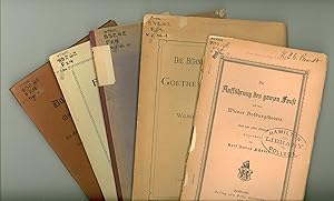 Five old scholarly texts of literary criticism on Goethe's "Faust", all in German and published i...