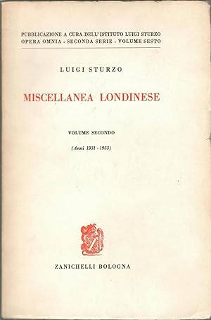 Miscellanea londinese. Vol II (1931-1933)