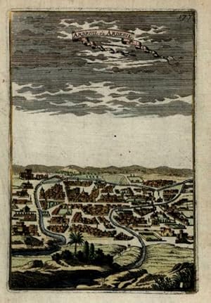 Ardebil Iran Persia Azerbaijan 1683 Mallet early lovely engraved city view