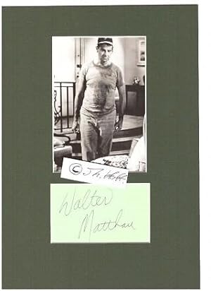 WALTER MATTHAU (1920-2000) US-amerikanischer Filmschauspieler und Oscarpreisträger, in Filmkomödi...