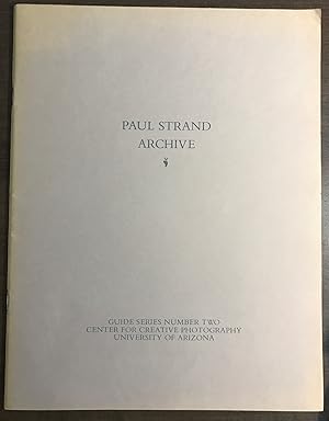 Seller image for Paul Strand Archive (Guide Series Number Two) - Paul Strand; Sharon Denton [Editor] for sale by Big Star Books