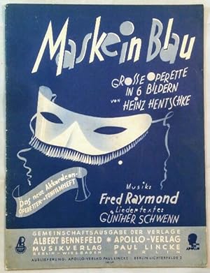 Maske in Blau: Große Operette in 6 Bildern - Akkordeon.
