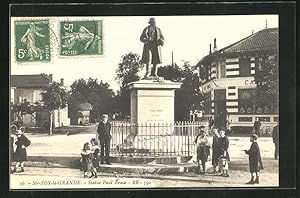 Bild des Verkufers fr Carte postale Ste-Foy-la Grande, Statue Paul Broca zum Verkauf von Bartko-Reher