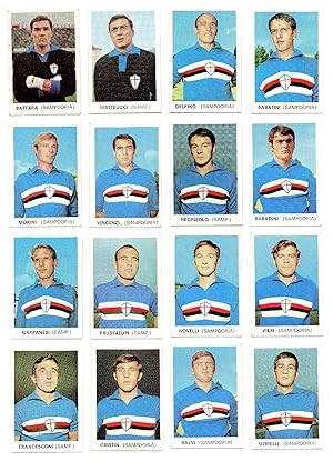 Immagine del venditore per SQUADRA SAMPDORIA - 16 FIGURINE CALCIATORI EDIS, 1968-69 - DA EDICOLA venduto da L'Angolo del Collezionista di B. Pileri