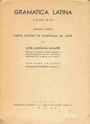 Bild des Verkufers fr GRAMTICA LATINA COMPLETA (primera parte) zum Verkauf von Librera Torren de Rueda