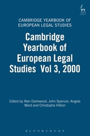 Imagen del vendedor de Cambridge Yearbook of European Legal Studies: Volume 3, 2000 [Hardcover ] a la venta por booksXpress