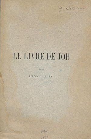 Bild des Verkufers fr Le Livre de Job zum Verkauf von LIBRAIRIE GIL-ARTGIL SARL