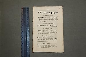 A vindication of a book intituled A brief account of many of the prosecutions of the people call'...