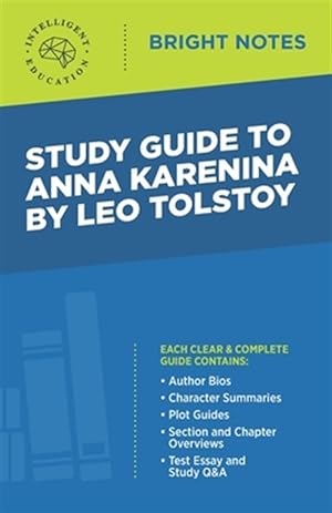 Imagen del vendedor de Study Guide to Anna Karenina by Leo Tolstoy a la venta por GreatBookPrices
