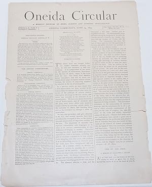 Oneida Circular: A Weekly Journal of Home, Science and General Intelligence; New Series Vol. 12, ...