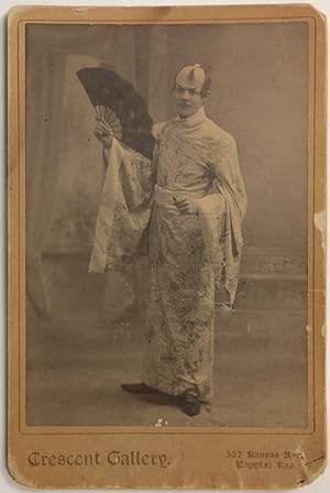 [Cabinet card with photo of an actor in Japanese costume]