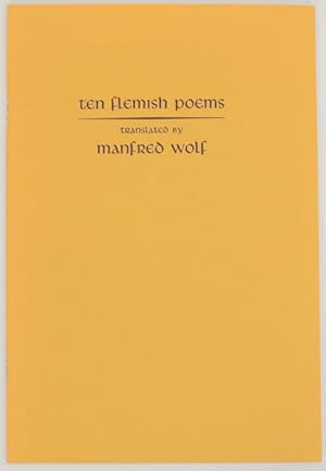 Bild des Verkufers fr Ten Flemish Poems zum Verkauf von Jeff Hirsch Books, ABAA