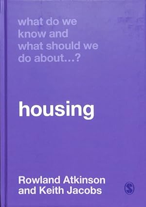 Seller image for What Do We Know and What Should We Do About Housing? for sale by GreatBookPrices