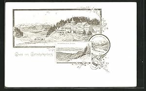 Ansichtskarte Gottschalkenberg, Hotel Gottschalkenberg, Blick zum Zürichsee