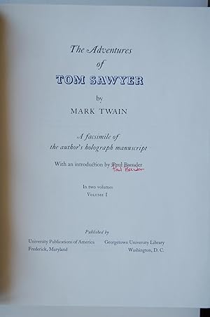 Seller image for The Adventures of Tom Sawyer for sale by North Star Rare Books & Manuscripts