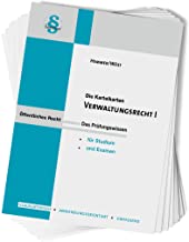 Bild des Verkufers fr Verwaltungsrecht I: Karten (Karteikarten - ffentliches Recht) zum Verkauf von buchversandmimpf2000