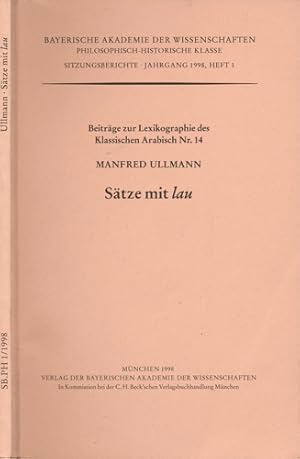 Seller image for Stze mit "lau": Beitrge zur Lexikographie des Klassischen Arabisch. for sale by Versandantiquariat  Rainer Wlfel