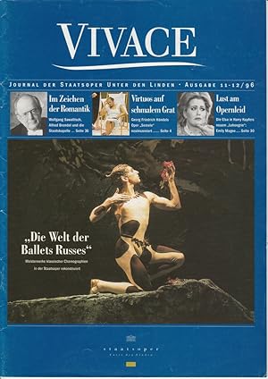 Seller image for VIVACE Journal der Staatsoper unter den Linden Ausgabe 11 - 12 / 96 for sale by Programmhefte24 Schauspiel und Musiktheater der letzten 150 Jahre