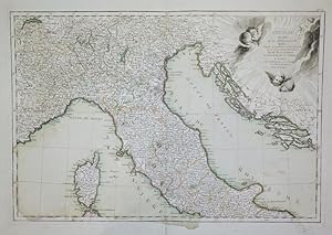 Bild des Verkufers fr L'Italie divise en ses diffrens tats, dresse d'aprs les meilleures Cartes appuyes sur les Observations Astronomiques. Par M. Rizzi Zannoni zum Verkauf von Hornseys