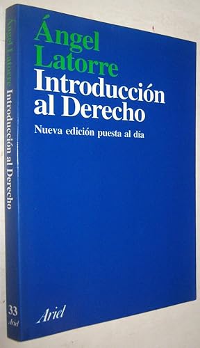 Imagen del vendedor de INTRODUCCION AL DERECHO a la venta por UNIO11 IMPORT S.L.