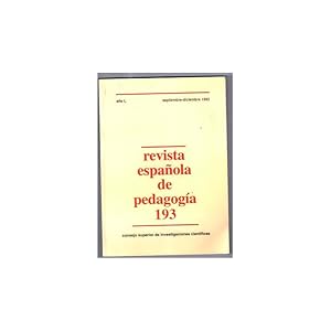 Imagen del vendedor de REVISTA ESPAOLA DE PEDAGOGA 193 a la venta por Librera Salamb