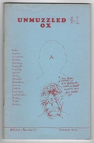 Bild des Verkufers fr Unmuzzled Ox 3 (Volume 1, Number 3; Summer 1972) zum Verkauf von Philip Smith, Bookseller