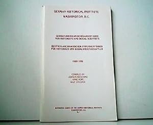 Bild des Verkufers fr German-american Scholarship Guide for Historians and Social Scientists. Deutsch-amerikanischer Stipendienfhrer fr Historiker und Sozialwissenschaftler 1989 / 1990. Reference Guides of the German Historical Institute Washington, D.C., No. 1. zum Verkauf von Antiquariat Kirchheim