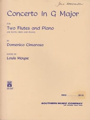 Concerto in G major for Two Flutes (or Flute & Oboe) and Piano