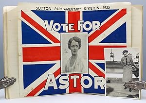 Seller image for An original scrapbook compiled by a follower of Nancy Astor, the first female Member of Parliament to take her seat in the United Kingdom. Materials within dated 1934-1936. for sale by Michael R. Thompson Books, A.B.A.A.