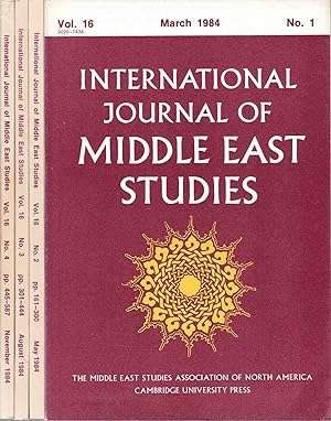 Bild des Verkufers fr International Journal of Middle East Studies, vol. 16, 1984, No. 1-4. zum Verkauf von Fundus-Online GbR Borkert Schwarz Zerfa