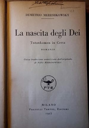 Seller image for LA NASCITA DEGLI DEI(1926) for sale by Invito alla Lettura