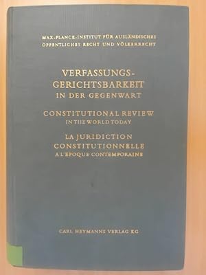 Bild des Verkufers fr Verfassungsgerichtsbarkeit in der Gegenwart Lnderberichte und Rechtsvergleichung zum Verkauf von avelibro OHG
