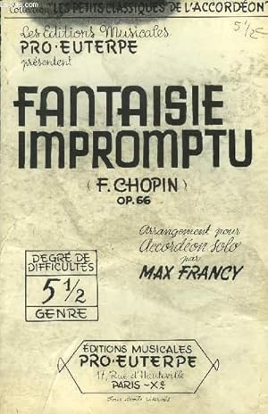 Imagen del vendedor de Fantaisie impromptue pour accordon solo a la venta por Le-Livre