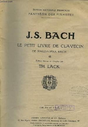 Imagen del vendedor de Le petit livre de clavecin de magdalena Bach a la venta por Le-Livre